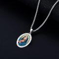 wholesale Sterling Silver Religious Medal Pendant Necklace for Women Men-0-23