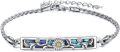 wholesale 925 Sterling Silver Abalone Shell Daisy Bar Pendant Bracelet - Tree of Life Jewelry for Women-0-0