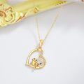 wholesale 14K Gold Heart Gecko Pendant Necklace for Women-0-4