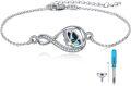 wholesale 925 Sterling Silver Infinity Love Heart Urn Keepsake Memorial Ashes Holder Bracelet for Women-0-0