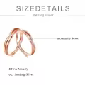TOUPOP Rose Gold Moissanite Personalized Engagement Rings Set For Him And Her-0-3