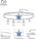 wholesale 925 Sterling Silver Adjustable Ankle Bracelet Wholesale w/Sea Turtle & Shell Charm-0-5