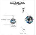 wholesale 925 Sterling Silver Abalone Shell Celtic Knot Tree of Life Pendant Necklace-0-4