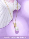 TOUPOP 14K Gold Freshwater Pearl Pendant Necklaces For Women-0-2