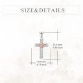 wholesale 925 Sterling Silver Rose Cross Pendant Necklace-0-2
