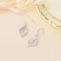 TOUPOP Sterling Silver Rose Heart Butterfly Initial R Dangle Earrings-0-4