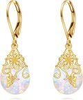 wholesale 14K Gold Crystal Dangle Drop Earrings Birthstone Jewelry Gift for Her-0-0