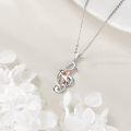 wholesale 925 Sterling Silver Ballerina Pendant I Love You Forever Couples Hug Family Love Necklace s for Her Wife-0-3