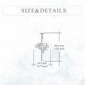 wholesale 925 Sterling Silver Cross with Fish and Waves Charm Pendant Necklace for Women-0-5