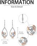 wholesale 925 Sterling Silver Teardrop Axolotl Drop Earrings with Rose Gold Accents and Starfish Design-0-3