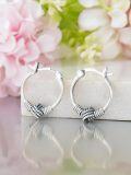 wholesale 925 Sterling Silver Bali Knot Design Hypoallergenic Huggie Hoop Earrings for Women-0-2