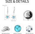wholesale 925 Sterling Silver Turquoise Stone Celestial Sun & Moon Drop Earrings for Women-0-4