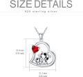 wholesale Sterling Silver Stone Cute Animal Pendant Necklace for Couples Sister Daughter Mother Birthday Gift-0-144