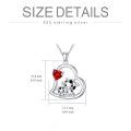 wholesale 925 Sterling Silver Mom Heart Shape Animal Pendant Necklaces for Women Girls Family Love Gift-0-144