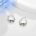 wholesale S925 Sterling Silver Ladybug Hoop Earrings - Valentines Day Gift for Her-0-3