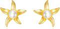 wholesale 14K Gold Pearl Starfish Stud Earrings for Women Sea Life  Ideas-0-0