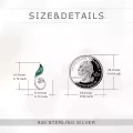 wholesale 925 Sterling Silver Green Leaf and Flower Stud Earrings Wholesale for Women Girls Minimalist  68 chars-0-4