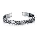 wholesale 925 Sterling Silver Braided Celtic Knot Adjustable Bangle Bracelet Gift for Men & Women-0-0
