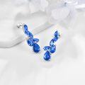 wholesale 925 Sterling Silver Birthstone Teardrop Dangle Earrings for Women-0-1
