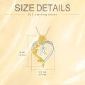 wholesale 925Silver D Diamond Sunflower A Z Letter Heart Necklace for Women-0-3