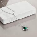 wholesale 925 Sterling Silver Infinity & Jade Stone Pendant Necklace - One Day at A Time Jewelry for Women's Addiction Recovery Gifts-0-56