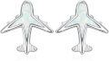 wholesale 925 Sterling Silver Airplane Shape White Opal Studs for Sensitive Ears-0-0