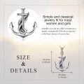 wholesale 925 Sterling Silver Anchor Pendant Necklace Wholesale With Rope Detail-0-16