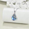 wholesale 925 Sterling Silver Tree of Life Abalone Shell Pendant Necklace for Women Girls-0-3