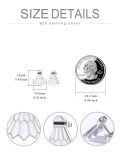 wholesale 925 Sterling Silver Badminton Shuttlecock Stud Earrings for Women and Men-0-3