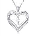 TOUPOP Sterling Silver Heart Initial A-Z Letter Pendant Necklace Gift for Women-0-0