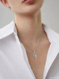 wholesale 925 Sterling Silver Cute Moon And Axolotl Pendant Necklace-0-3