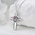 wholesale 925 Sterling Silver Cremation Urn Necklace with Baseball Player Design and Funnel Set - For Ashes of Loved Ones-0-3