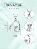 wholesale 925 Sterling Silver Highland Cow Love You Forever Pendant Necklace-0-1