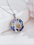 wholesale TOUPOP Butterfly Necklace For Women 925 Sterling Silver Tree Of Life Butterflies Dragonfly Hummingbird Pendant Necklaces Crystal Jewelry Anniversary Christmas Birthday Gift For Her -0-1