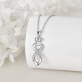 wholesale 925 Sterling Silver Infinity Heart Pendant Necklaces for Women Valentines Gift Ideas-0-4