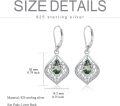 wholesale 925 Sterling Silver Filigree Teardrop Drop Dangle Birthstone Earrings-0-4