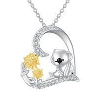 wholesale 925 Sterling Silver Moon Sunflower Koala Pendant Necklace s for Women-Koala Necklace