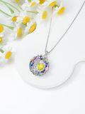 wholesale White Gold Yellow Gold Plated Sterling Silver Austrian Crystal Celtic Tree of Life Necklace-0-160