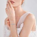 wholesale 925 Sterling Silver Infinity Knot Bracelet White Gold Plated Adjustable Chain Jewelry For Women-0-1