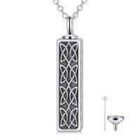 wholesale 925 Sterling Silver Celtic Knot Ashes Memorial Keepsake Pendant With Funnel And Pin-Celtic Knot Urn-Celtic Knot Urn
