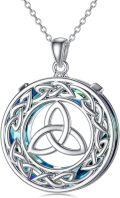 wholesale 925 Sterling Silver Metal Blue Crystal Celtic Knot Heart Pendant Necklace - Irish s for Women-0-0