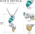 wholesale 925 Sterling Silver Green Opal Squirrel Pendant Necklace for Women Girls-0-3