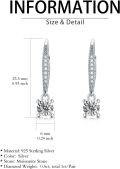 wholesale 925 Sterling Silver Moissanite Leverback Earrings 1.0ct D Color SI1 Clarity-0-4