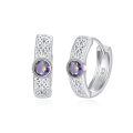 wholesale 925 Sterling Silver Celtic Knot Mystic Topaz Huggie Hoop Earrings for Men & Women-0-0