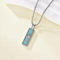 wholesale 925 Sterling Silver Turquoise Reading Book Pendant Necklace for Women Teacher Student Gifts-0-1