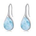 wholesale 925 Sterling Silver Turquoise Teardrop Threader Earrings for Women - Long Dangle Pierced Jewelry-0-12