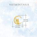 wholesale 14k Gold Owl Moon Stud Earrings for Women - Real Gold s-0-3