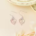 TOUPOP Sterling Silver Rose Heart Butterfly Initial K Letter Drop Dangle Earrings-0-3