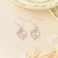 TOUPOP Sterling Silver Rose Heart Butterfly Initial K Letter Drop Dangle Earrings-0-3