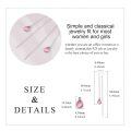 wholesale 925 Sterling Silver Teardrop Pink Stone Earrings-0-5